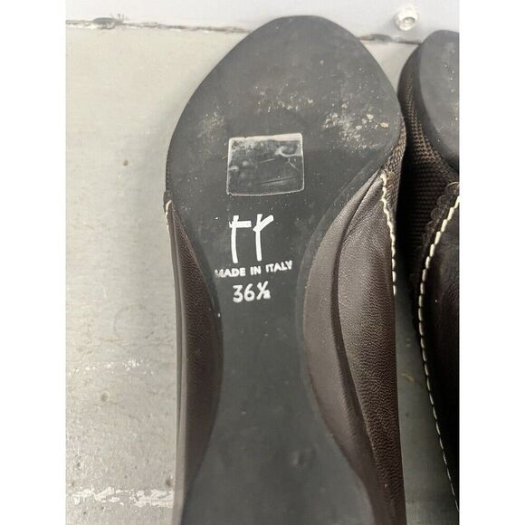 Thierry Rabotin Women's Dark Brown Size 36.5 EU US 6.5 Flats Made in‎ Italy - Picture 7 of 7